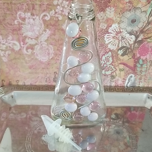 Repurposed Vintage Olive Oil Salad Dressing Bottle Hand Crafted - Picture 6 of 15